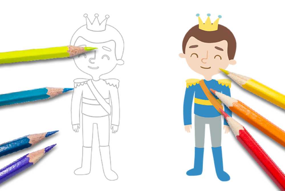 Disegni per bambini da colorare personaggi principe