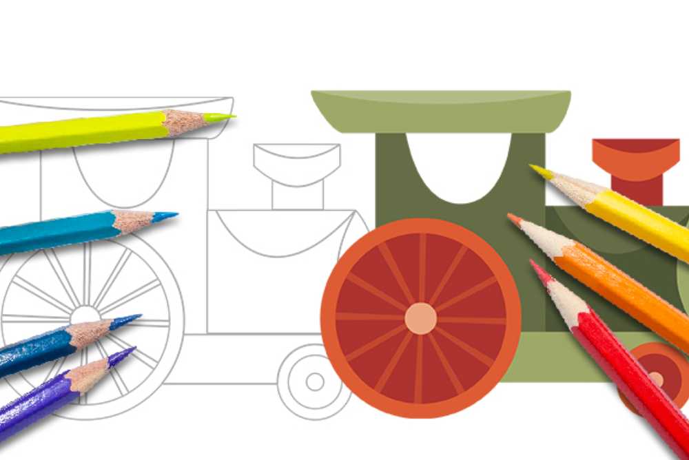 disegni di natale da colorare per bambini trenino